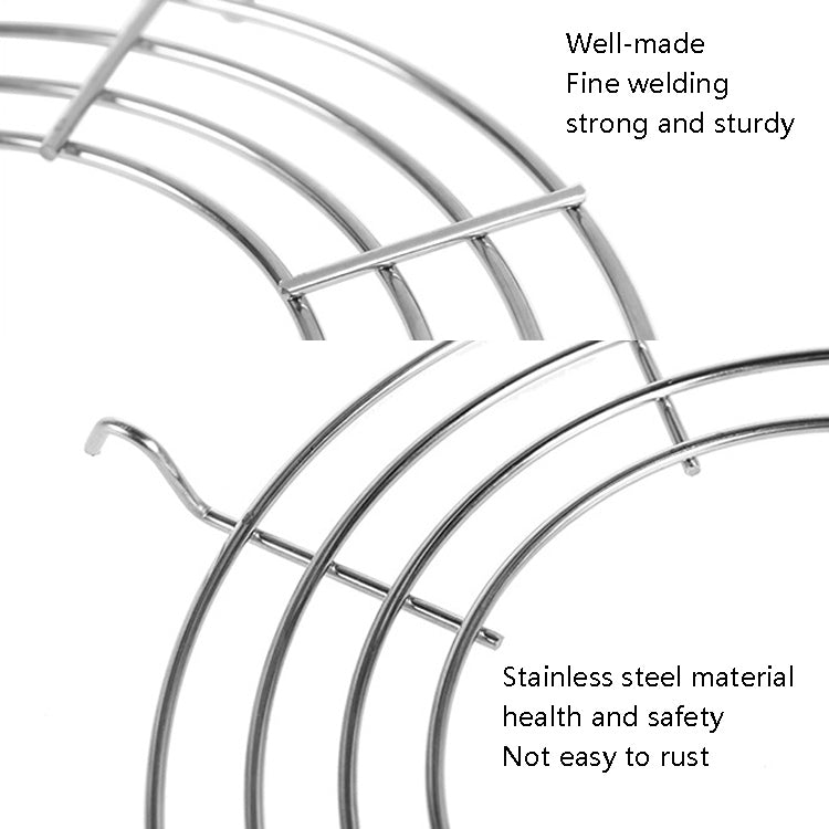 3 pezzi scolapiatti semicircolare in acciaio inox da cucina per verdure al vapore, dimensioni:, 24cm, 26cm, 30cm