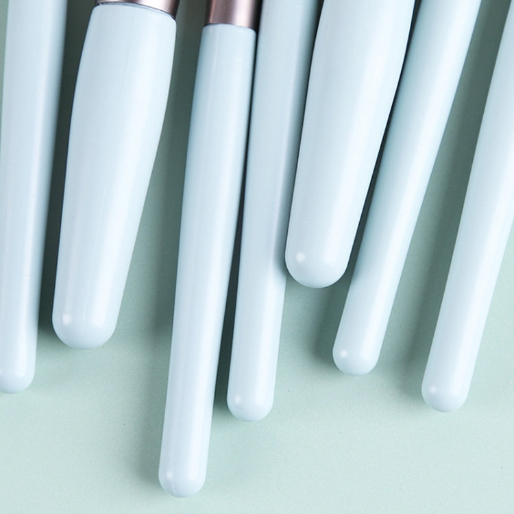 Set di pennelli per trucco mini manico in legno 8 in 1 Pennello portatile per cipria in polvere
