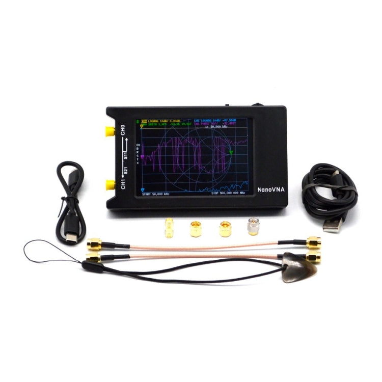 NANOVNA-H Versione aggiornata Analizzatore di antenna di rete vettoriale TFT da 2,8 pollici 50Khz-1.5Ghz MF HF VHF UHF con slot per scheda SD senza scheda, 4 Inch