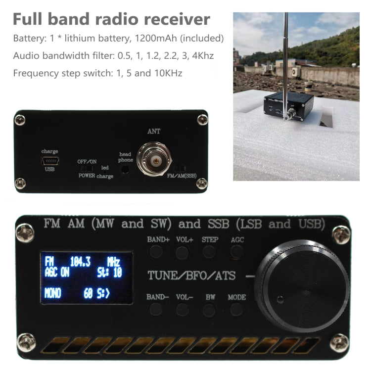 Si4732 Ricevitore radio per tutte le bande Ricevitore FM AM (MW e SW) SSB (LSB e USB), FM AM (MW & SW) SSB (LSB & USB)