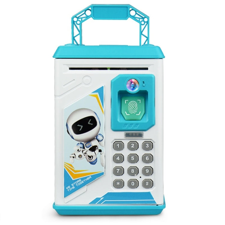Bambini Cartone animato Simulazione Volto umano Impronte digitali Musica Cinese britannico Switch Piggy Bank, Specifica:, Battery (Blue), Battery (Pink)