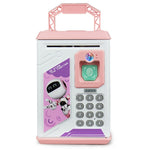 Bambini Cartone animato Simulazione Volto umano Impronte digitali Musica Cinese britannico Switch Piggy Bank, Specifica:, Battery (Blue), Battery (Pink)