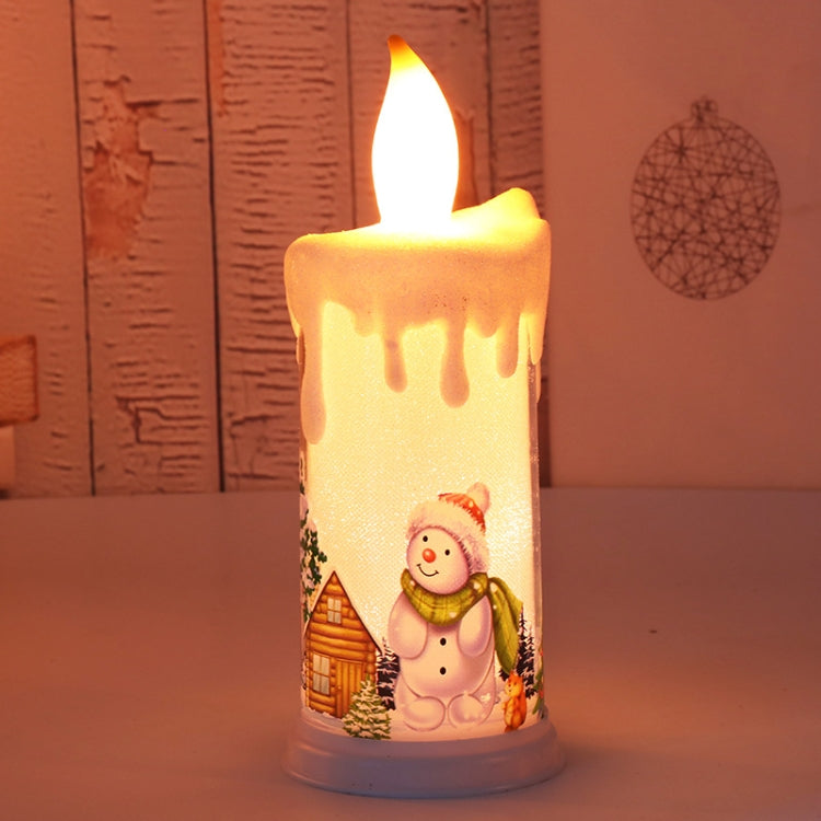 Decorazione natalizia Luce notturna LED Simulazione Fiamma a lume di candela, A-Santa Claus, A-Snowman, B-Santa Claus, B-Snowman
