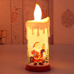 Decorazione natalizia Luce notturna LED Simulazione Fiamma a lume di candela, A-Santa Claus, A-Snowman, B-Santa Claus, B-Snowman