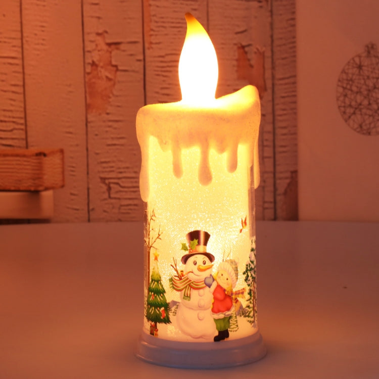 Decorazione natalizia Luce notturna LED Simulazione Fiamma a lume di candela, A-Santa Claus, A-Snowman, B-Santa Claus, B-Snowman