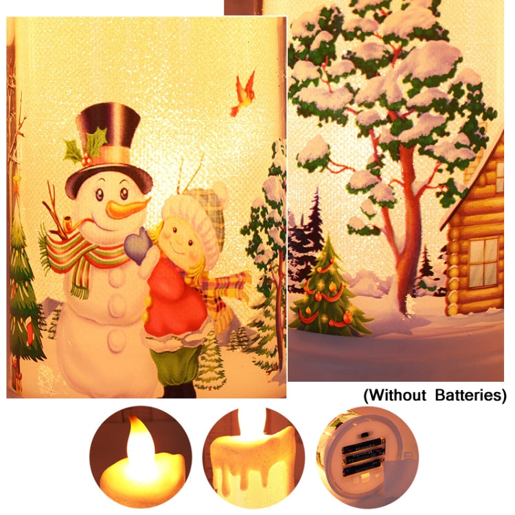 Decorazione natalizia Luce notturna LED Simulazione Fiamma a lume di candela, A-Santa Claus, A-Snowman, B-Santa Claus, B-Snowman