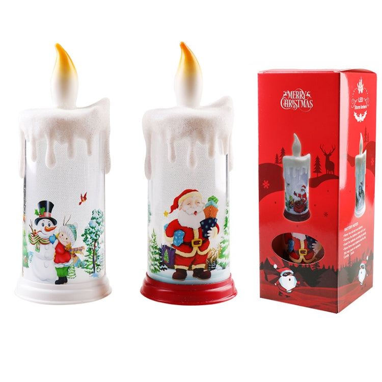 Decorazione natalizia Luce notturna LED Simulazione Fiamma a lume di candela, A-Santa Claus, A-Snowman, B-Santa Claus, B-Snowman