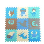 Set 9 pezzi tappetini puzzle antiscivolo in schiuma EVA