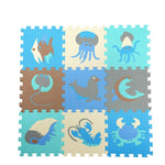 Set 9 pezzi tappetini puzzle antiscivolo in schiuma EVA