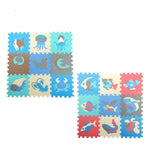 Set 9 pezzi tappetini puzzle antiscivolo in schiuma EVA