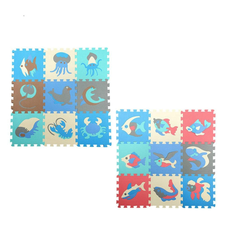 Set 9 pezzi tappetini puzzle antiscivolo in schiuma EVA