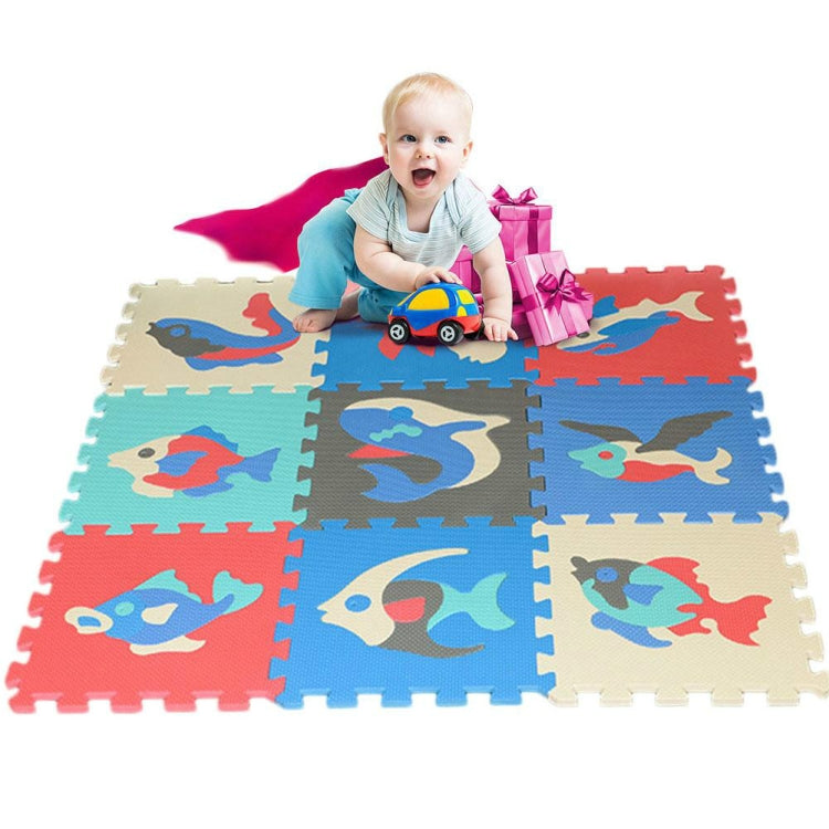 Set 9 pezzi tappetini puzzle antiscivolo in schiuma EVA