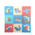 Set 9 pezzi tappetini puzzle antiscivolo in schiuma EVA