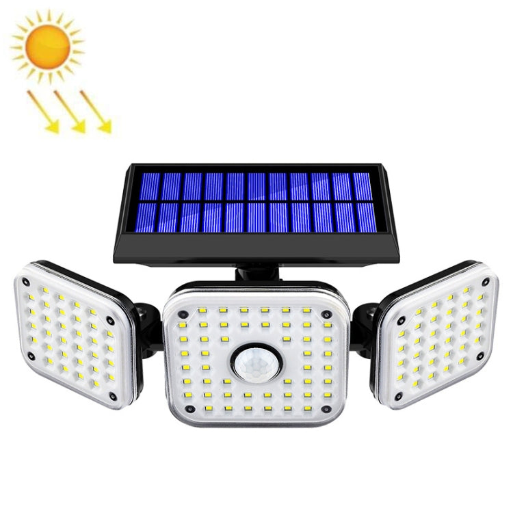 Lampada da parete solare a 3 teste con sensore di movimento