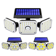 Lampada da parete solare a 3 teste con sensore di movimento