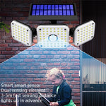 Lampada da parete solare 3 teste con sensore movimento