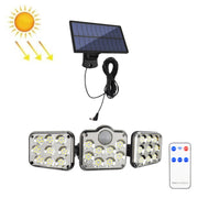 Lampada da parete solare girevole a 3 teste impermeabile IP65