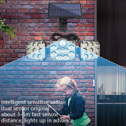 Lampada da parete solare girevole a 3 teste impermeabile IP65