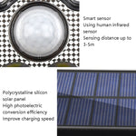 Lampada da parete solare girevole a 3 teste IP65