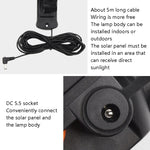 Lampada da parete solare girevole a 3 teste IP65