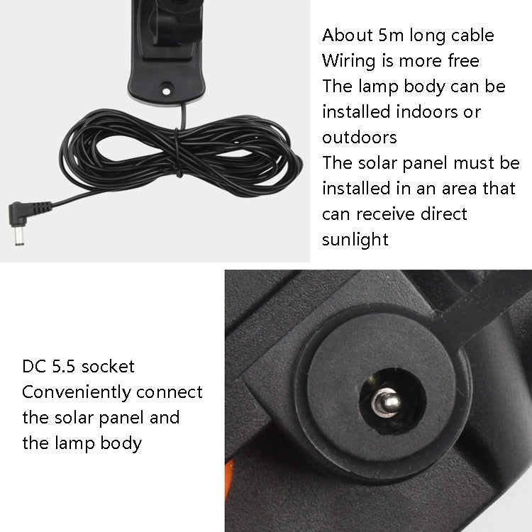Lampada da parete solare girevole a 3 teste IP65