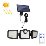 Lampada da parete solare girevole a 3 teste IP65