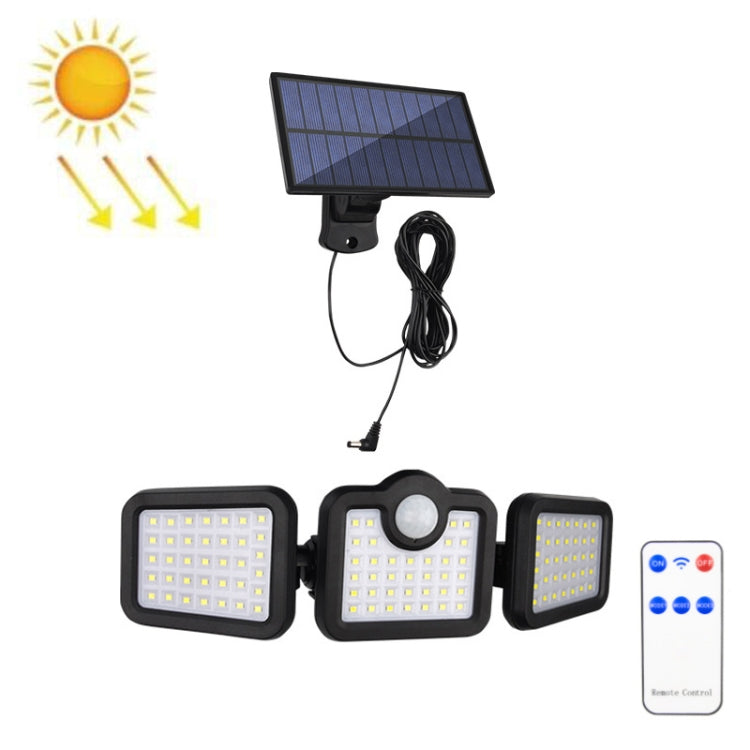 Lampada da parete solare girevole a 3 teste IP65