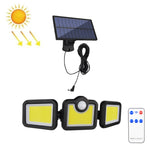 Lampada da parete solare girevole a 3 teste IP65