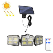 Lampada da parete solare girevole a 3 teste impermeabile IP65