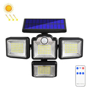 Lampada da parete solare girevole 4 teste con telecomando