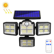 Lampada da parete solare girevole 4 teste con telecomando