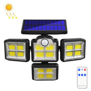 Lampada da parete solare girevole 4 teste con telecomando