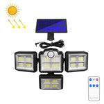 Lampada da parete solare 4 teste con telecomando