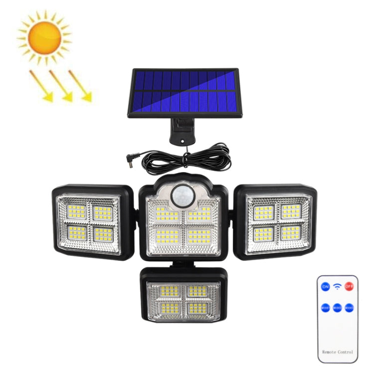 Lampada da parete solare 4 teste con telecomando