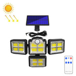 Lampada da parete solare 4 teste con telecomando