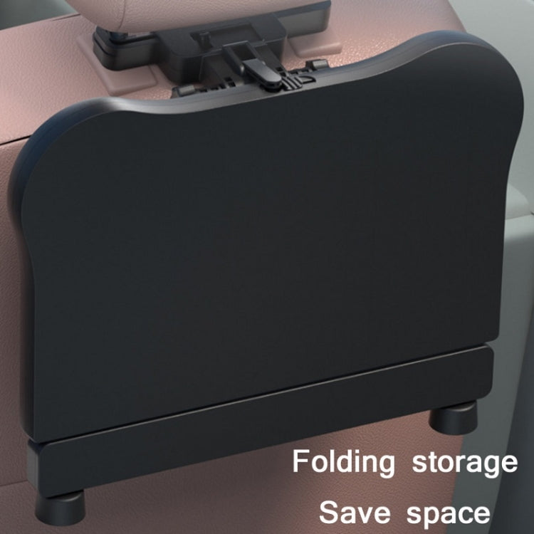 Sedile posteriore per auto Tavolo da pranzo girevole a 360 gradi Porta computer per bevande pieghevole multifunzionale, 360 Degree Rotating Black