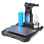Sedile posteriore per auto Tavolo da pranzo girevole a 360 gradi Porta computer per bevande pieghevole multifunzionale, 360 Degree Rotating Black