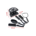 2 set pettine per capelli pettine a specchio 6 in 1 con set base pettine per bellezza del cuoio capelluto