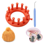 2 in 1 Macchina per maglieria a mano circolare Gancio per ago di lana Jacquard Tessitore Maglione Strumento per la creazione di cappelli