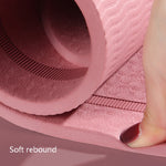 Tappetino per saltare fonoassorbente e ammortizzante in TPE da 8 mm, Fitness Mat Grey, Fitness Mat Pink