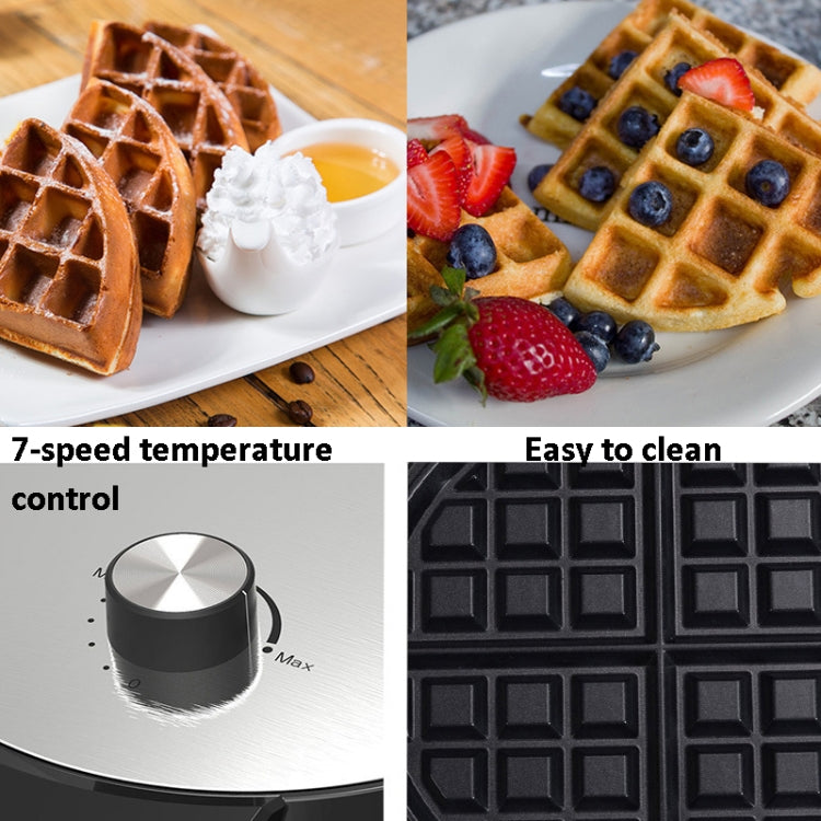 1000W Waffle Maker Breakfast Pane Maker Sandwich Maker Teglia da forno elettrica regolabile in temperatura, 1000W Waffle Maker(EU Plug), 1000W Waffle Maker(UK Plug), 1000W Waffle Maker(AU Plug)
