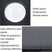 Lampada da parete solare a 3 lati con sensore di movimento