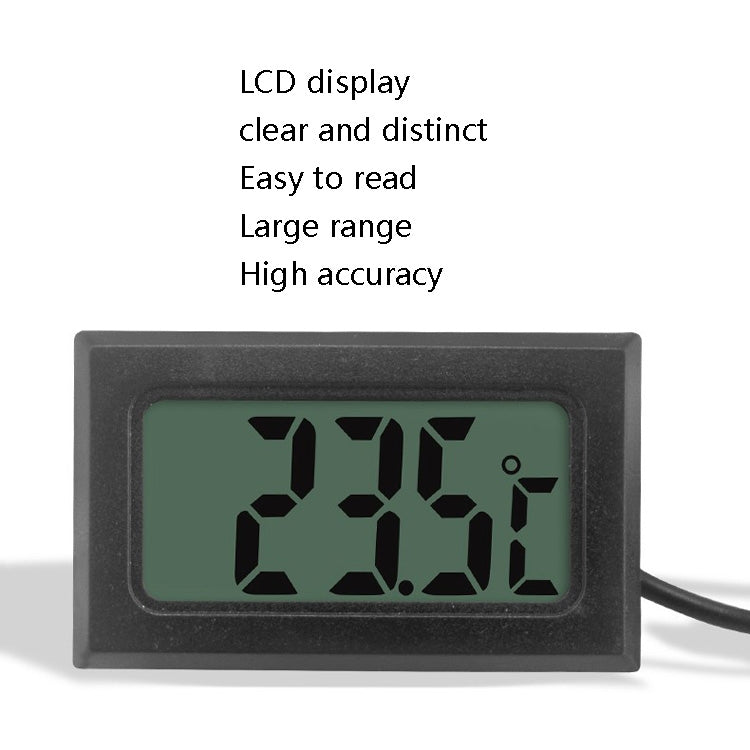 Termometro digitale per acquario da 2 pezzi Termometro di misurazione elettronico con sonda impermeabile, lunghezza della linea:, 1m (Black), 1m (White), 2m (Black), 2m (White), 5m (Black), 5m (White)