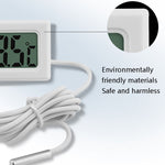 Termometro digitale per acquario da 2 pezzi Termometro di misurazione elettronico con sonda impermeabile, lunghezza della linea:, 1m (Black), 1m (White), 2m (Black), 2m (White), 5m (Black), 5m (White)