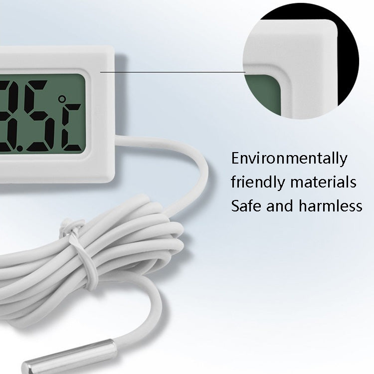 Termometro digitale per acquario da 2 pezzi Termometro di misurazione elettronico con sonda impermeabile, lunghezza della linea:, 1m (Black), 1m (White), 2m (Black), 2m (White), 5m (Black), 5m (White)