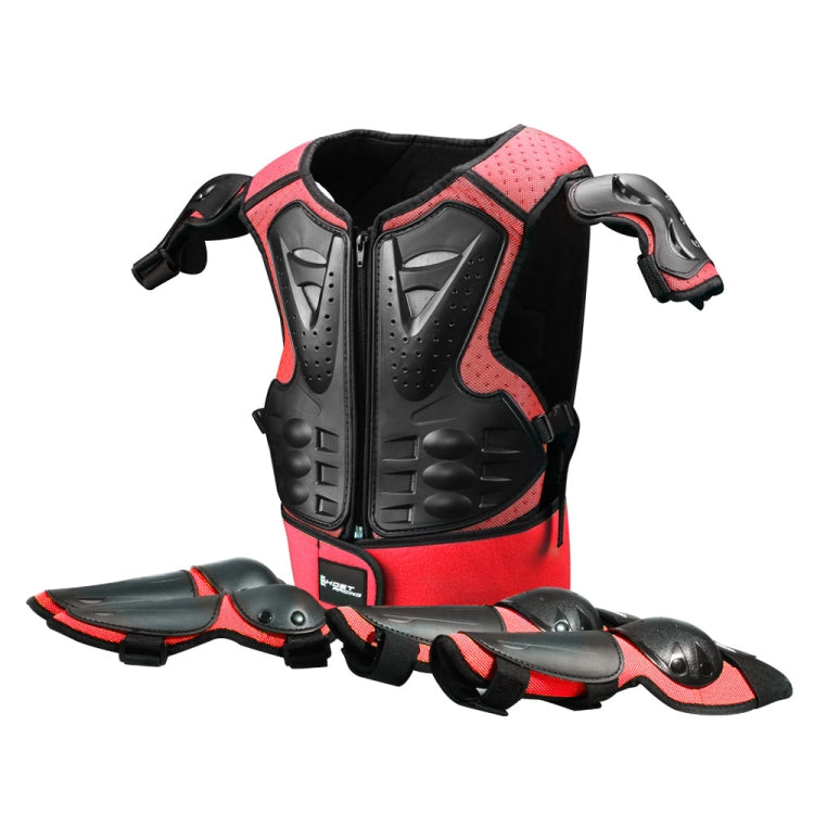 GHOST RACING Equipaggiamento protettivo per moto Sicurezza per bambini Gilet sportivo + Ginocchiere + Gomitiere Tuta protettiva