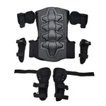 GHOST RACING Equipaggiamento protettivo per moto Sicurezza per bambini Gilet sportivo + Ginocchiere + Gomitiere Tuta protettiva