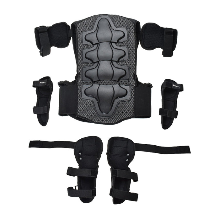 GHOST RACING Equipaggiamento protettivo per moto Sicurezza per bambini Gilet sportivo + Ginocchiere + Gomitiere Tuta protettiva