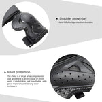 GHOST RACING Equipaggiamento protettivo per moto Sicurezza per bambini Gilet sportivo + Ginocchiere + Gomitiere Tuta protettiva