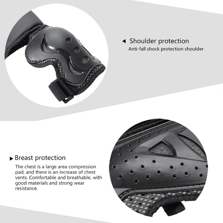 GHOST RACING Equipaggiamento protettivo per moto Sicurezza per bambini Gilet sportivo + Ginocchiere + Gomitiere Tuta protettiva